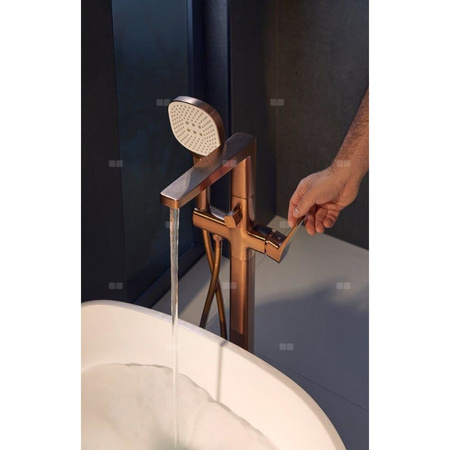 Bateria Malaga, wannowa, wolnostojąca, PVD brushed rose gold