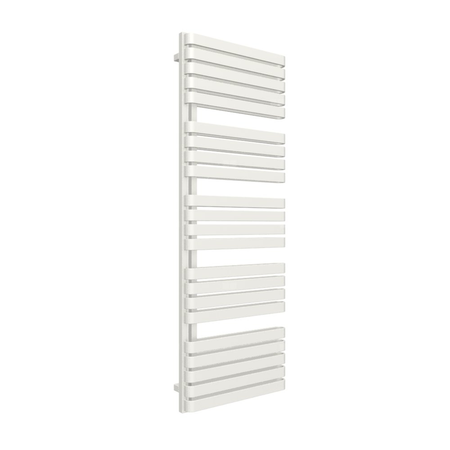 Grzejnik elektryczny TERMA WARP S 600 x 1695 mm, kolor biały drogowy RAL9016, moc 1200 W, podłączenie E1, kabel prosty bez wtyczki z maskownicą złocisty