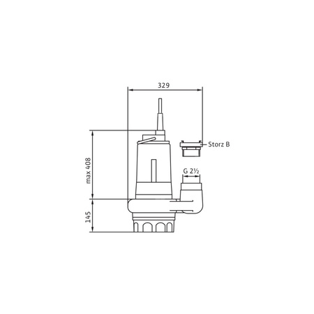 Pompa zanurzeniowa do ścieków WILO EMU KS 20 DS. żeliwo 3 x  400 V, moc 2.8 W 50 Hz