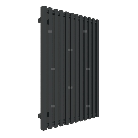 Grzejnik elektryczny TERMA TRIGA E 580 x 900 mm, kolor czarny głęboki połysk RAL9005, moc 800 W, podłączenie E8, kabel spiralny z wtyczką