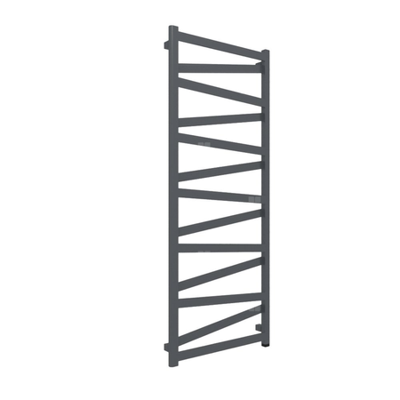 Grzejnik elektryczny TERMA VIPERA One 600 x 1470 mm, kolor metaliczna czerń, moc 600 W, podłączenie E8, kabel spiralny z wtyczką