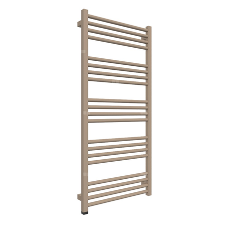 Grzejnik elektryczny TERMA FIONA ONE 530 x 1140 mm, kolor kwarc, moc 600 W, podłączenie E8, kabel prosty bez wtyczki 1,5m srebrzysty