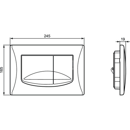 SOLEA PRZYCISK CHROM LOGO IS