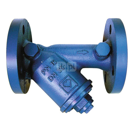 Filtr wody wodociągowej HERZ skośny żeliwo Kołnierz DN50