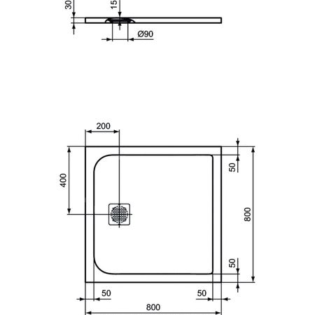 ULTRAFLAT S BRODZIK 80X80 BC SAND