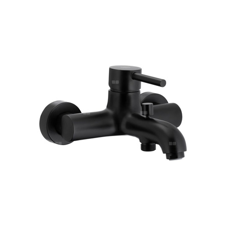 Bateria wannowa ścienna KFA Armatura MOZA, kolor czarny