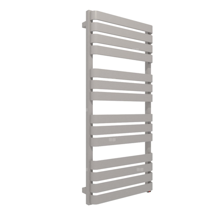 Grzejnik elektryczny TERMA WARP 500 x 1110 mm, kolor metaliczny beż, moc 600 W, podłączenie E8, kabel prosty bez wtyczki