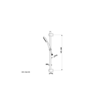 Zestaw natryskowy przesuwny KFA Armatura NEON chrom, wąż 1500 mm