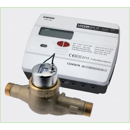 Ciepłomierz rozdzielny mechaniczny komplet z wewnętrznym Modułem M-BUS, typu HYDROSPLIT M3 DN 32 Qp=6,0 m3/h, Tmax: 130st.C, L=260 mm