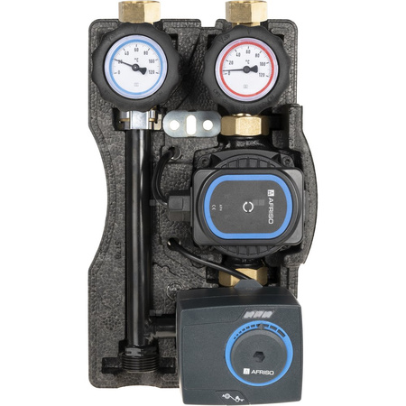 Grupa pompowa AFRISO BPG 241 GZ x nakrętka 1'' x 1'', z pompą obiegową AFRISO APH 160 15-7/130 mm, z siłownikiem arm 141