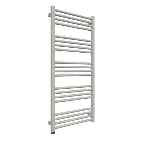 Grzejnik elektryczny TERMA FIONA ONE 530 x 1140 mm, kolor srebrny mat, moc 600 W, podłączenie E8, kabel prosty bez wtyczki 1,5m srebrzysty