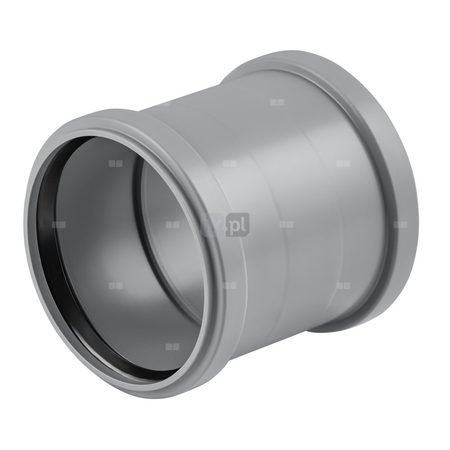 Złączka dwukielichowa MAGNAPLAST HT PLUS HTMM, PP (szary), DN 75 (ww x ww), do kanalizacji