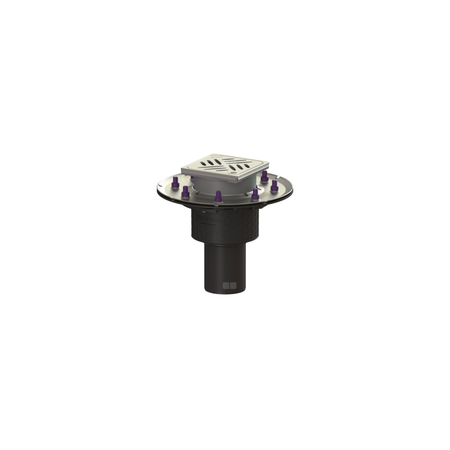 Wpust Ecoguss, DN80, odpł. pionowy, z kratką szczel/ramą nierdz. 120x120