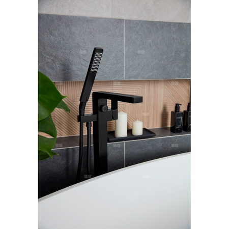 Bateria wannowa stojąca KFA Armatura LOGON, kolor czarny