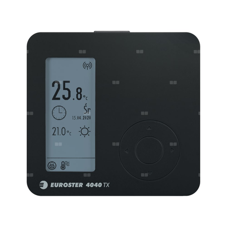 Regulator temperatury Euroster E4040 TXRX, kolor czarny