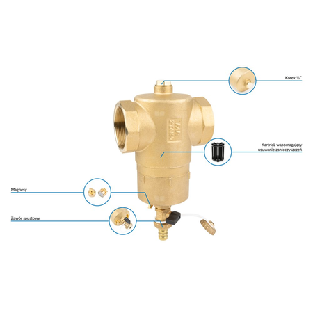 Separator AFRISO FAR 215, do C.O., do klimatyzacji, 10 bar / 110'C, 2'' (GW)Instalacje i źródła ciepła