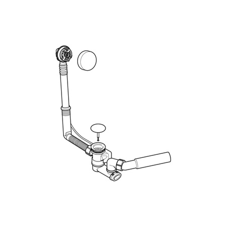 Króciec odpływowy syfonu wannowego