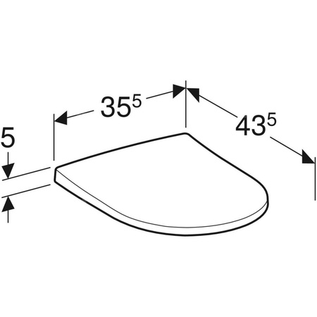 Deska sedesowa Geberit Acanto: Wolne opadanie=Tak, Zawiasy wypinane=Tak, Mocowanie=Od góry, Biały / Błyszczący