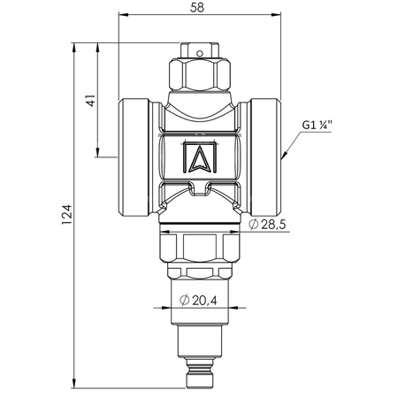 Zawór antyzamrożeniowy AAV 300, G1 1/4'', PN10, Kvs 70 m3/h, temp. otwarcia 3'C AFRISO