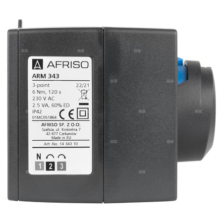 Zestaw regulacyjny ProClick: 4-drogowy obrotowy zawór mieszający ARV 485 ProClick, DN32, Rp1 1/4'', Kvs 18 m3/h + siłownik elektryczny ARM 343 ProClick