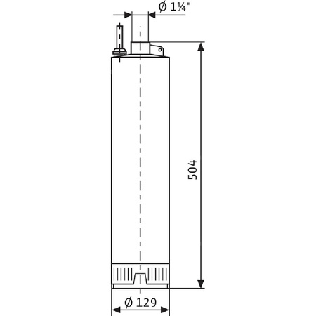 Pompa głębinowa 1-fazowa WILO Sub TWI 5-305EM częstotliwość 50 Hz, moc 0.75 kW 4.9 A, prędkość obrotowa 2810 obr/min