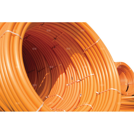 Rura PE do gazu, 200x18,2, pomarańczowo-czarna, RC PE100 SDR11