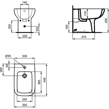 IS I.LIFE A Bidet stojący