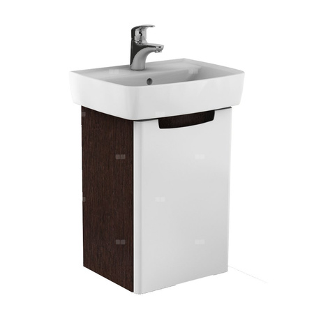 Szafka pod małą umywalkę Koło Rekord, z jednymi drzwiamii, B50cm, biały, lakierowany na wysoki połysk