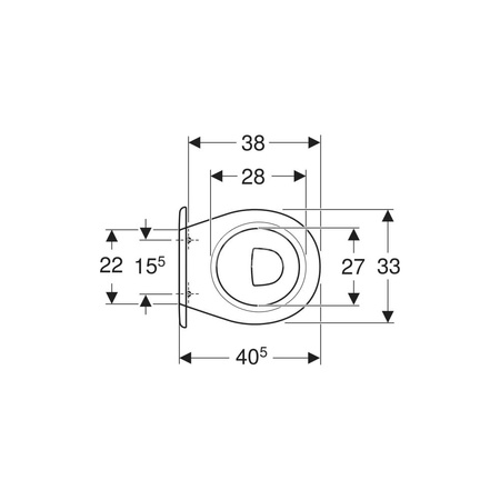 Deska sedesowa GEBERIT Bambini duroplast, kolor: biały, kolor zawiasu: mosiądz chromowany