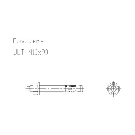Kotwa uniwersalna ULT M10 90mm ULTM10L90
