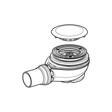 Pokrywa odpływu do brodzików d90, h30/h50, biały-alpin