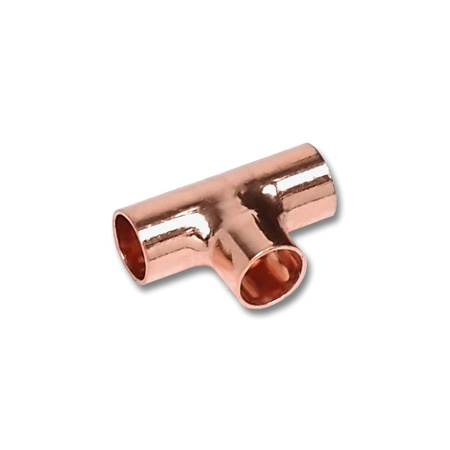 Trójnik SANHA 5130 miedź 18 mm x 22 mm x 15 mm (lut wewnętrzny)