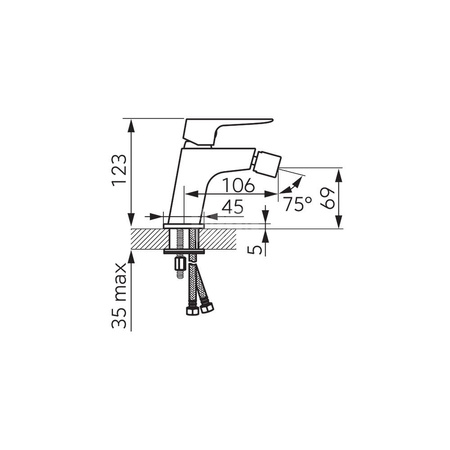 Bateria bidetowa FERRO VITTO VerdeLine, czarny