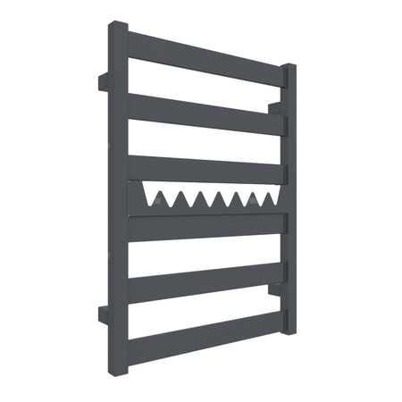 Grzejnik elektryczny TERMA VIVO 500 x 670 mm, kolor nowoczesna szarość, moc 300 W, podłączenie E1, kabel prosty z wtyczką czarny
