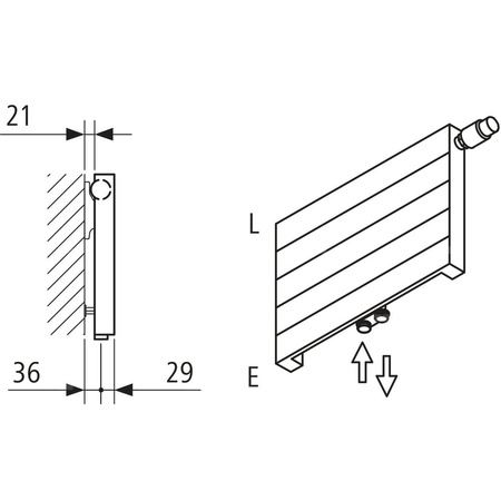 Grzejnik płytowy typ 10 KERMI V-HHV wym. 1330 x 4000 mm, kolor biały, moc 5156 W