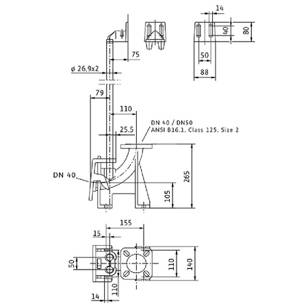 Akcesorium do pomp WILO - Stopa sprzęgająca DN 40/50