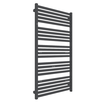 Grzejnik elektryczny TERMA MARLIN ONE 630 x 1185 mm, kolor metaliczna czerń, moc 800 W, podłączenie E8, kabel prosty bez wtyczki 1,5m czarny