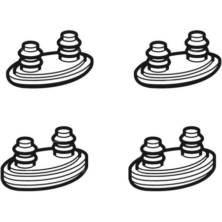 Zestaw podwyższonych podkładek wyrównujących do deski sedesowej, do Geberit AquaClean 4000: Manhattan