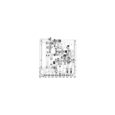 Regudis W-HTF, mieszkaniowy węzeł cieplny, 17 l/min, wymiennik lutowany miedzią, z cyrkulacją cwu, z dwoma obiegami grzewczymi
