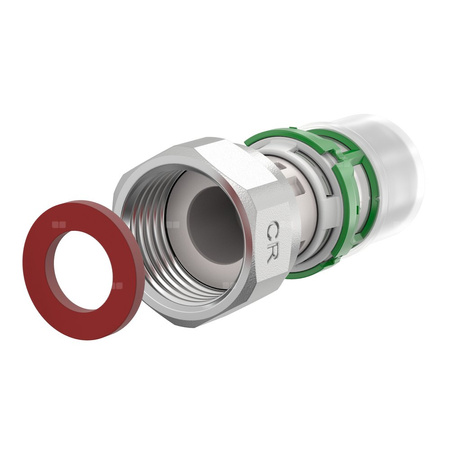 Złączka prosta zaprasowywana COMAP MultiSkin Visu-Control, mosiądz, 20x2 x 3/4'' (MZ x NZ)