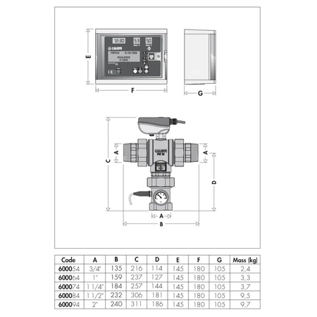 LEGIOMIX Elektroniczny zawór mieszający z programowalną dezynfekcją termiczną i dezynfekcją kontrolną - 24 V, 1 1/4"