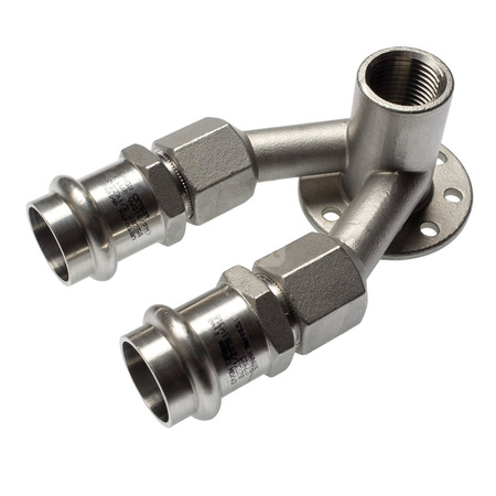 Uchwyt montażowy ścienny SANHA NiroSan ZWxGZWxZW 22mm x 1/2''-25mm x22mm