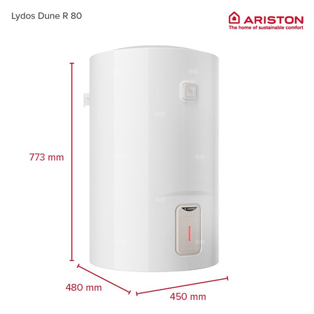 Elektryczny pojemnościowy podgrzewacz wody LYDOS R 80 V 1,8K PL EU
