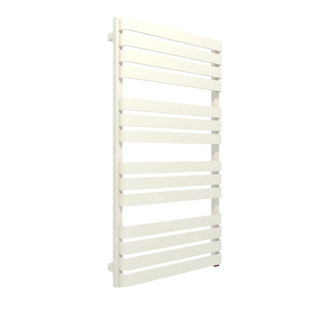 Grzejnik elektryczny TERMA WARP 600 x 1110 mm, kolor rumieniec, moc 600 W, podłączenie E8, kabel prosty z wtyczką 1,5m srebrzysty