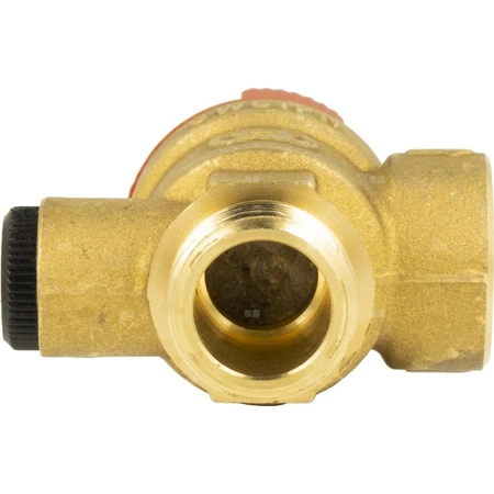 Zawór przelewowy AFRISO MS z wyjściem na manometr mosiądz 2,5 bar GZ x GW 1/2'' x 3/4''