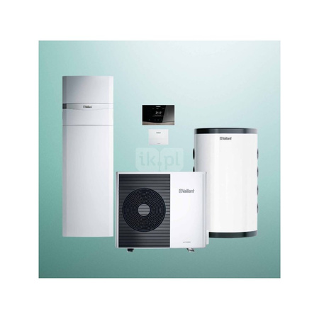 Pakiet Systemowy OZE - Pompa ciepła powietrze-woda split VAILLANT VWL 35/5AS aroTHERM3.6 kW 400 V + Centrala grzewcza uniTOWER VWL 58/5IS + Zasobnik buforowy VP RW 45/2B + Regulator sensoCOMFORT VRC 720