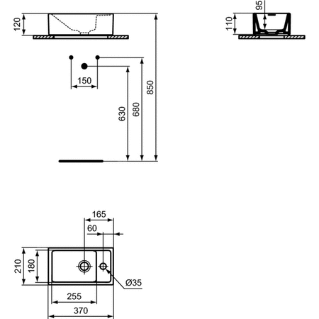 TEMPO/EUROVIT UMYWALKA 37X21 LEWA