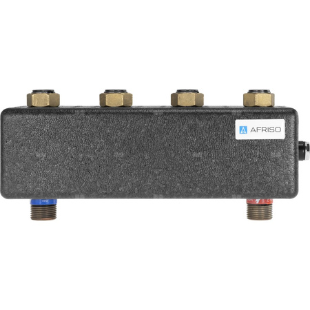 Rozdzielacz do instalacji c.o. AFRISO KSV 90-2 HW GZ 1'', 2-obieg. Nakrętka 1'', max. 50 kW