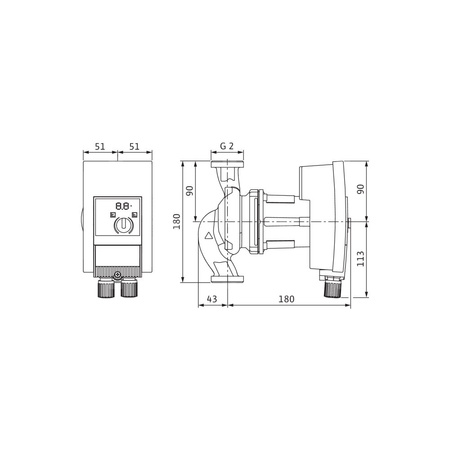 Pompa obiegowa WILO Yonos MAXO-Z 30/0,5-7 PN10 1 x 230 V 50/60 Hz, PN 10/10bar