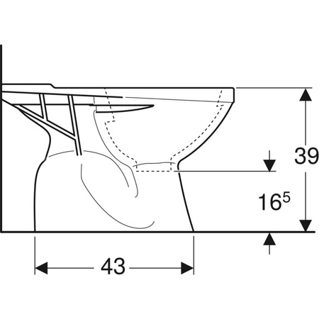 Stojąca miska WC Koło Idol do spłuczki nasadzanej, lejowa, wylot pionowy